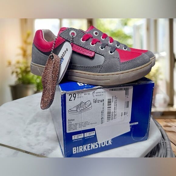 BIRKENSTOCK Kids Astee Leather Supportive ColorBlock Sneaker Shoes Regular Fit - Picture 11 of 15